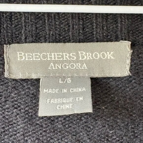 Beechers Brook Angora, size L, deep V cut long sleeve pull over, Angora blend - Picture 4 of 6